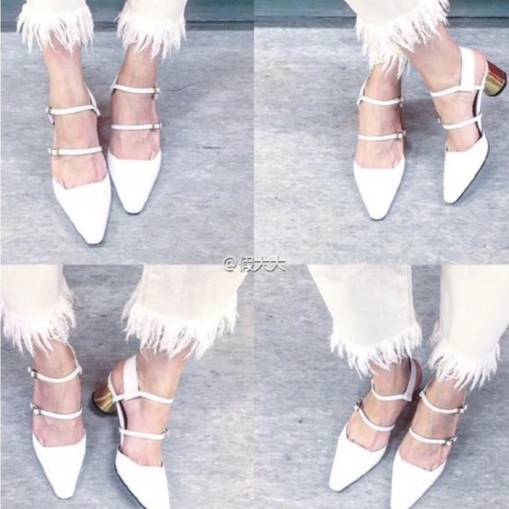 Salondeju woman’s white and gold sandals size 37